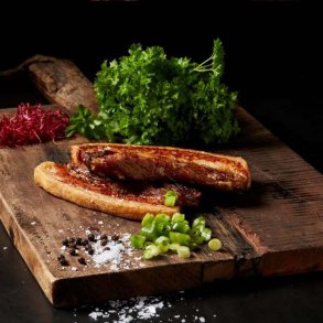 Stegefl�sk i skiver Duroc