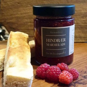 Hjemmelavet hindb�rmarmelade